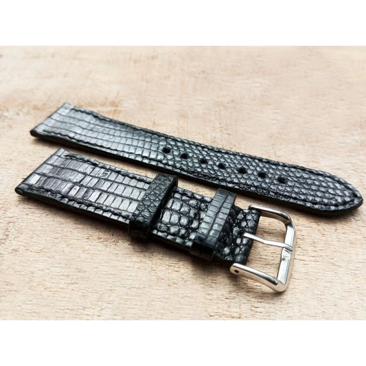 Black Lizard Watch Bands Custom All Size for Men and Women